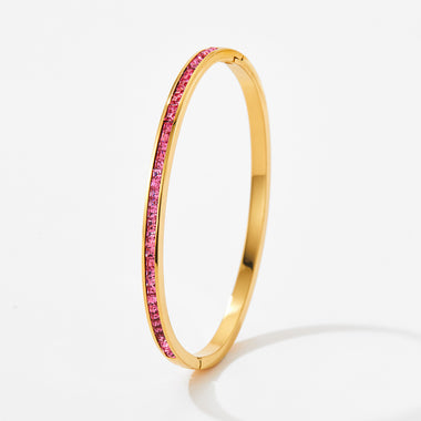 18K gold noble and dazzling diamond design versatile bracelet - QH Clothing
