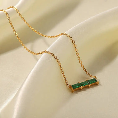 18K Gold All-Match Inlaid Zircon Necklace - QH Clothing