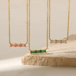 18K Gold All-Match Inlaid Zircon Necklace - QH Clothing