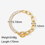 18K Gold Buckle Design Bracelet - QH Clothing