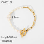18K Gold OT Buckle Paperclip Chain Bracelet - QH Clothing