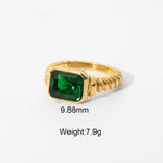 18K Gold-Plated Zircon Rings - QH Clothing