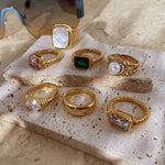 18K Gold-Plated Zircon Rings - QH Clothing