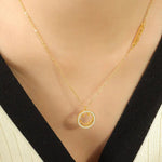 18K Gold Smiley Face Pendant Necklace - QH Clothing