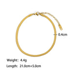 18K Gold Snake Chain Anklet - QH Clothing