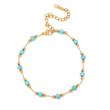 18K Gold & Turquoise Versatile Bracelet - QH Clothing