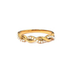 18K Gold Twist Design Ring - QH Clothing