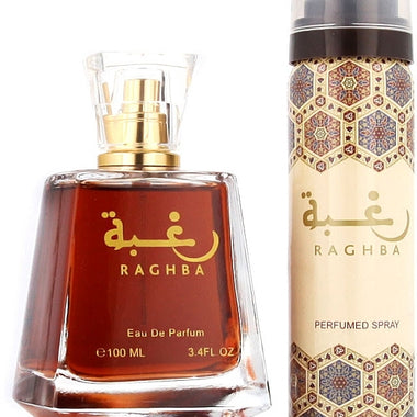 Lattafa Perfumes Raghba Gift Set 100ml EDP + 50ml Deodorant Spray