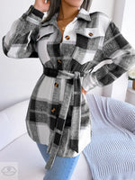Autumn Winter Casual Long Sleeve Tied Thick Woolen Coat Women Clothing - Quality Home Clothing| Beauty