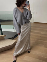 Autumn Winter Women Clothing High Density Sequined Skirt Women - Quality Home Clothing| Beauty