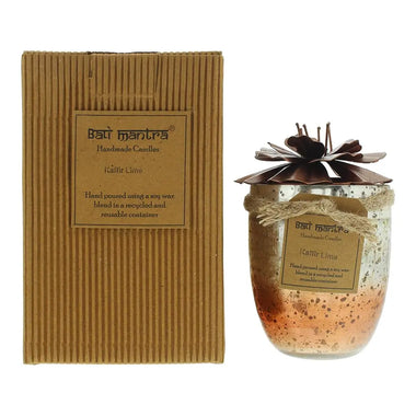 Bali Mantra Hibiscus Glass Copper Candle 500g - Kaffir Lime - Quality Home Clothing| Beauty