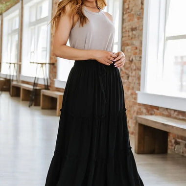 Belia Spring Summer Elastic High Waist Rayon Solid Color SU Pleated Stitching Simple All Match Women Clothing Skirt - Quality Home Clothing| Beauty