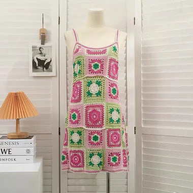 Summer Women Bohemian Vintage Crochet Strap Dress - Quality Home Clothing| Beauty