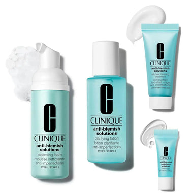 Clinique Anti-Blemish Solutions Gift Set 50ml Cleansing Foam + 60ml Clarifying Lotion + 15ml All-Over Clearing Treatment + 5ml Clinical Clearing Gel - QH Clothing