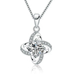 Elegant Four Leaf Clover Pendant Necklace with Gift Box -  QH Clothing
