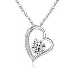 Elegant Heart-Cut Zircon Gift Box Necklace for Beloved Daughter -  QH Clothing