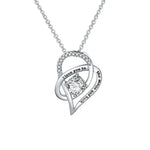 Elegant Heart-Shaped Zircon Necklace in Luxurious Gift Box -  QH Clothing
