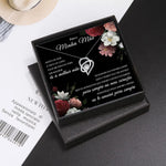 Exquisite Diamond-Studded Heart Necklace in Portuguese Card Gift Box -  QH Clothing