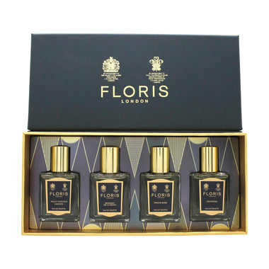 Floris Gift Set 15ml Night Scented Jasmine EDT + 15ml Bouquet De La Reine EDT + 15ml White Rose EDT + 15ml Chypress EDT - Quality Home Clothing| Beauty