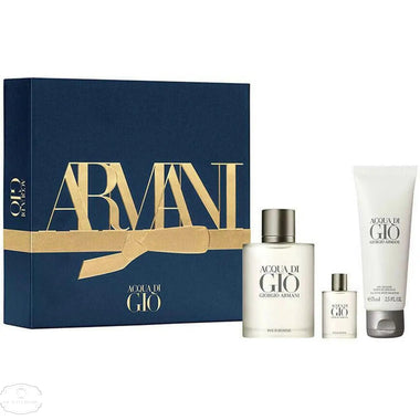 Giorgio Armani Acqua Di Gio Gift Set 50ml EDT + 75ml Shower Gel + 75ml Aftershave Balm - QH Clothing
