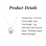 Heart's Desire Zircon Gift Necklace for Daughter -  QH Clothing