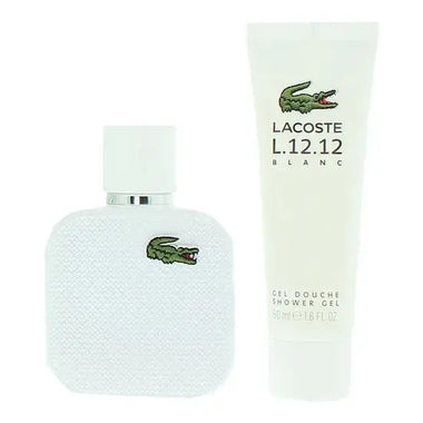 Lacoste Eau de Lacoste L.12.12 Blanc Gift Set 50ml EDT + 50ml Shower Gel - QH Clothing