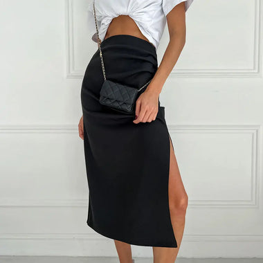 Pink Simple Sheath Slim Slimming Slit Skirt Summer Arrival Long Skirt for Women - Quality Home Clothing| Beauty