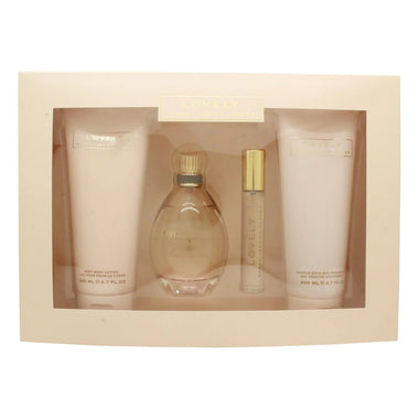 Sarah Jessica Parker Lovely Gift Set 100ml EDP + 200ml Shower Gel + 200ml Body Lotion + 15ml EDP - Quality Home Clothing| Beauty