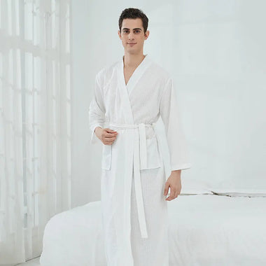 Sauna Clothes Women Thin Robe Long Couple Home Wear Hotel Bathrobe - Quality Home Clothing| Beauty