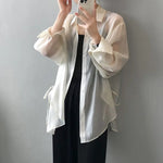 Shirt Women Summer Korean Shirt Light Thin Loose Sun Protection Clothing - Quality Home Clothing| Beauty