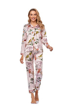 ​Silk Floral Lounge Pajama Set -  QH Clothing