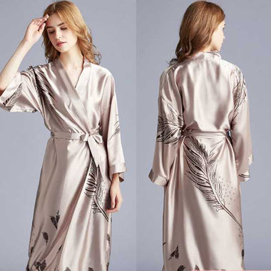 Silk Wedding Pajamas Women Ice Silk Long Bridesmaid Dress Red Bridal Gown Home Nightgown - Quality Home Clothing| Beauty