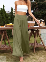 Spot Goods Summer Casual Wide Leg Cotton Linen Popular High Waist Loose Pants Women Pants - Quality Home Clothing| Beauty