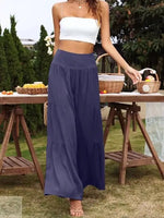 Spot Goods Summer Casual Wide Leg Cotton Linen Popular High Waist Loose Pants Women Pants - Quality Home Clothing| Beauty