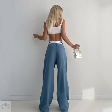 Spring Summer High Waist Straight Pants Casual Loose Trousers Women Clothing All Match Work Pant Wide Leg Pants Women - Quality Home Clothing| Beauty