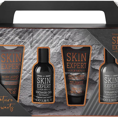 Style & Grace Skin Expert for Him Essential Gift Set 100ml Shampoo + 100ml Shower Gel + 50ml Face Scrub + 50ml Body Lotion - QH Clothing