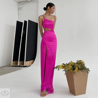 Summer Design Dress Dress Asymmetric Niche Tassel Mop Dress French Women - Quality Home Clothing| Beauty