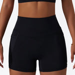Summer Ice Silk Nude Feel Sports Shorts Quick rying Skinny Yoga Pants Pocket Breathable Cycling Running Workout Shorts - Quality Home Clothing| Beauty