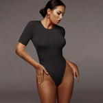Summer Women Clothing Casual Half-Sleeve Base Top Tight Sexy Bodysuit - Quality Home Clothing| Beauty