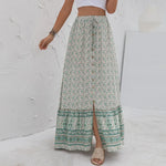 Summer Women Collection High Waist Print Breasted Split Skirt - Quality Home Clothing| Beauty