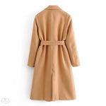 Women Belt Wool Coat Coat Casual - Quality Home Clothing| Beauty