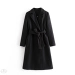 Women Belt Wool Coat Coat Casual - Quality Home Clothing| Beauty