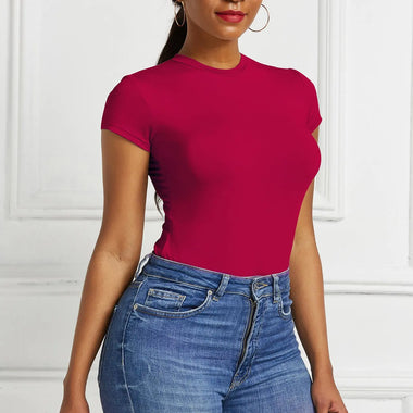 Women Clothing Sexy Solid Color Bottoming Shirt - Quality Home Clothing| Beauty
