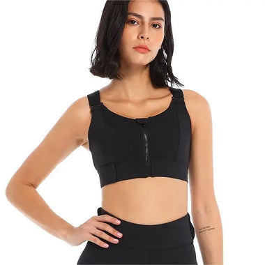 Zipper Sports Underwear Women High Strength Shockproof Running Yoga Beautiful Vest Seamless Push up Workout Bra Bra - Quality Home Clothing| Beauty