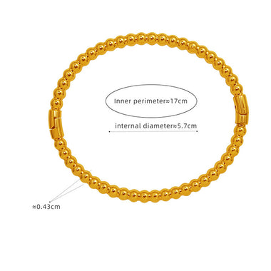 18K gold trendy fashionable round bead/star/bamboo shape/irregular design bracelet - QH Clothing