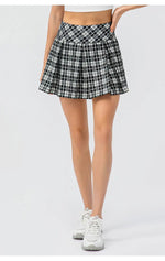 Active Checkered Pleated Skirt - QH Clothing