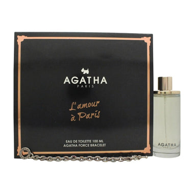 Agatha Paris L'amour à Paris Gift Set 100ml EDT Spray + Bracelet (This Gift Set contains: 1 x 100ml EDT Spray 1 x Bracelet) - QH Clothing