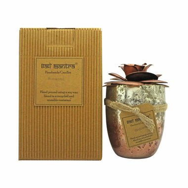 Bali Mantra Camellia Glass Copper Candle 500g - Redcurrant - QH Clothing
