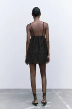 Black Hollow Out Cami Dress - QH Clothing