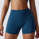 Block Colour High Waist Yoga Shorts - QH Clothing